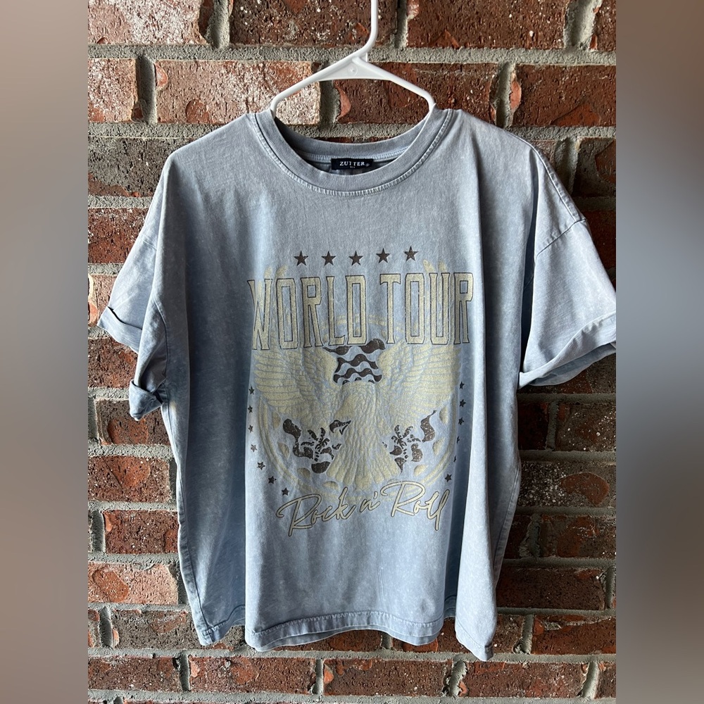 Zutara Blue 'World Tour' Short Sleeve Graphic Tee